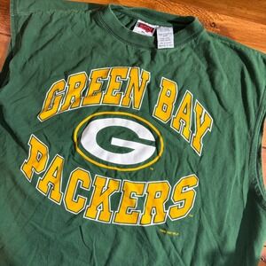 The Edge Green Bay Packers Muscle Tee Mens XL Green 1997 NFL Vintage Sleeveless